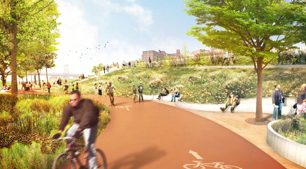 A new scenic bikeway along the Bridging Berm. Image: the BIG Team