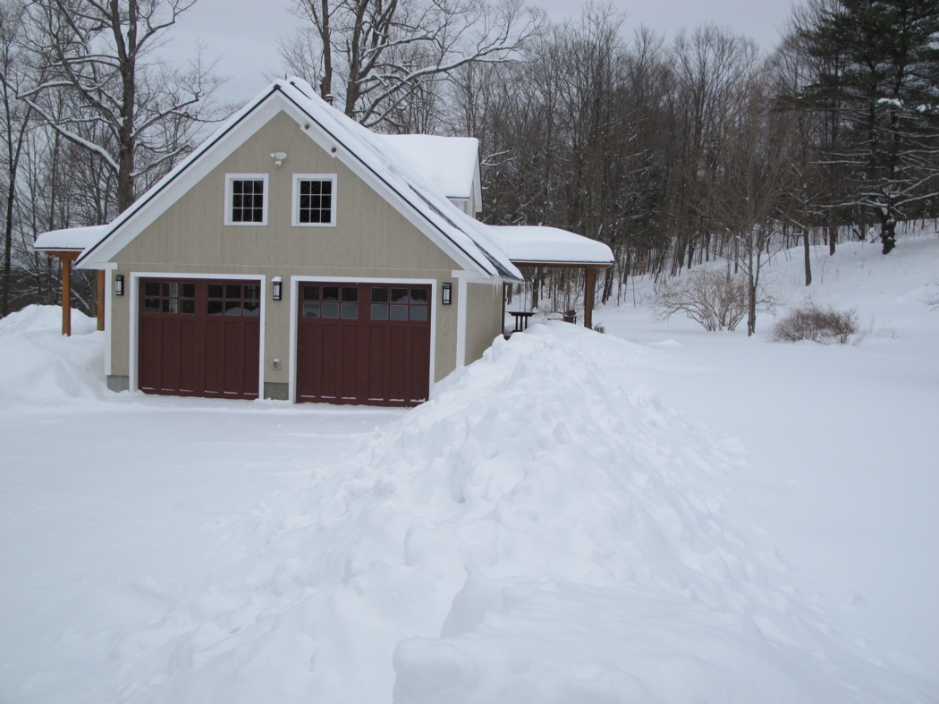 Snow piles are getting deeper with each snow storm. Photo: Alex Wilson