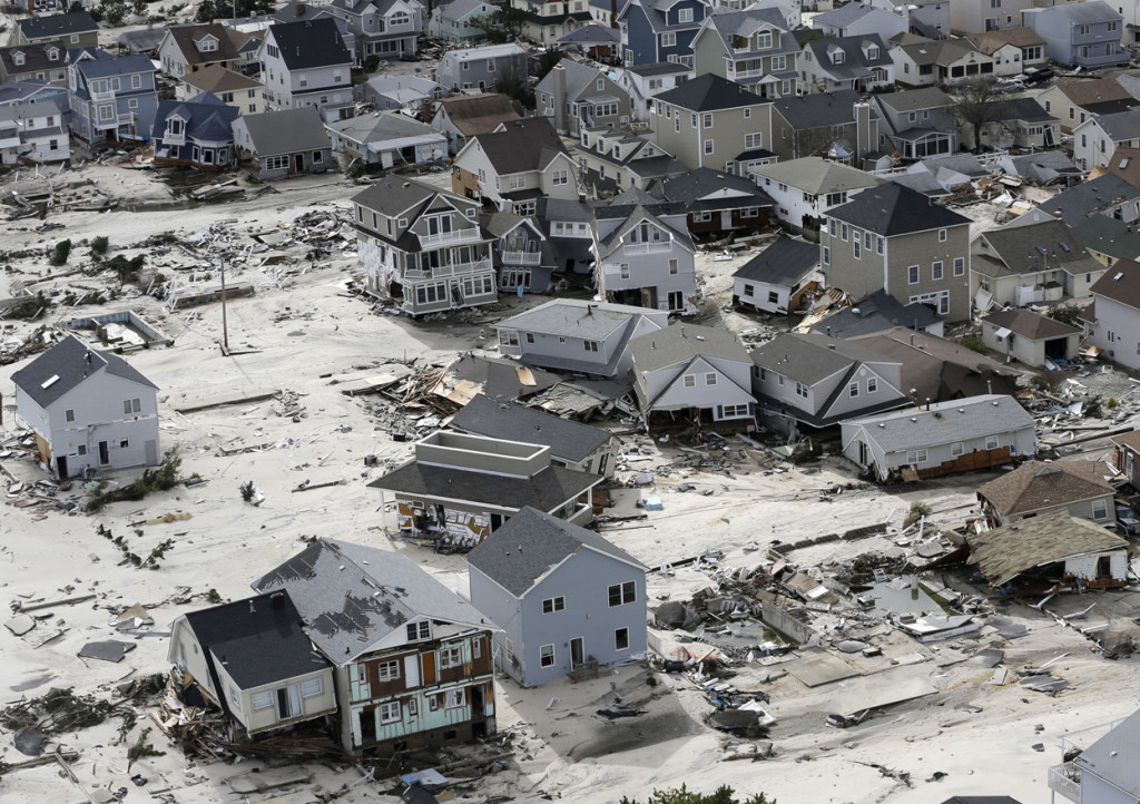 Seaside Heights, New Jersey on October 31, 2012, following Superstorm Sandy. Photo: Mike Groll, AP